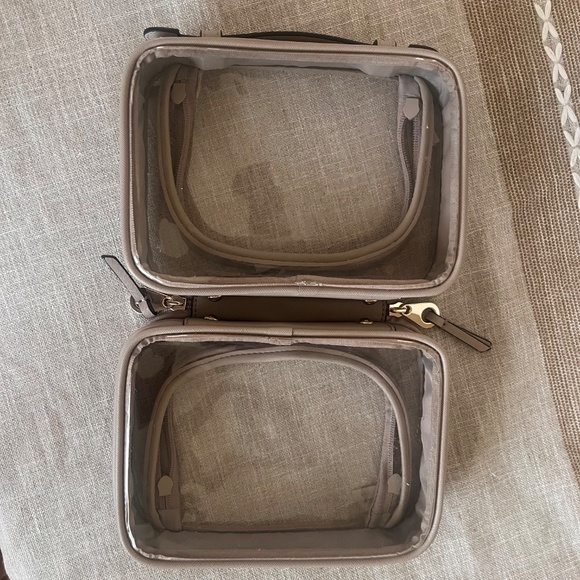 CALPAK Mini Clear Cosmetics Case Stone 8" x 6" x 4" - Picture 6 of 6